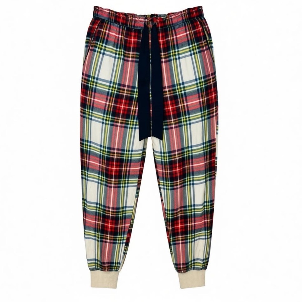 Aerie Women’s Multicolor Plaid Drawstring Pajama Bottoms Size Medium